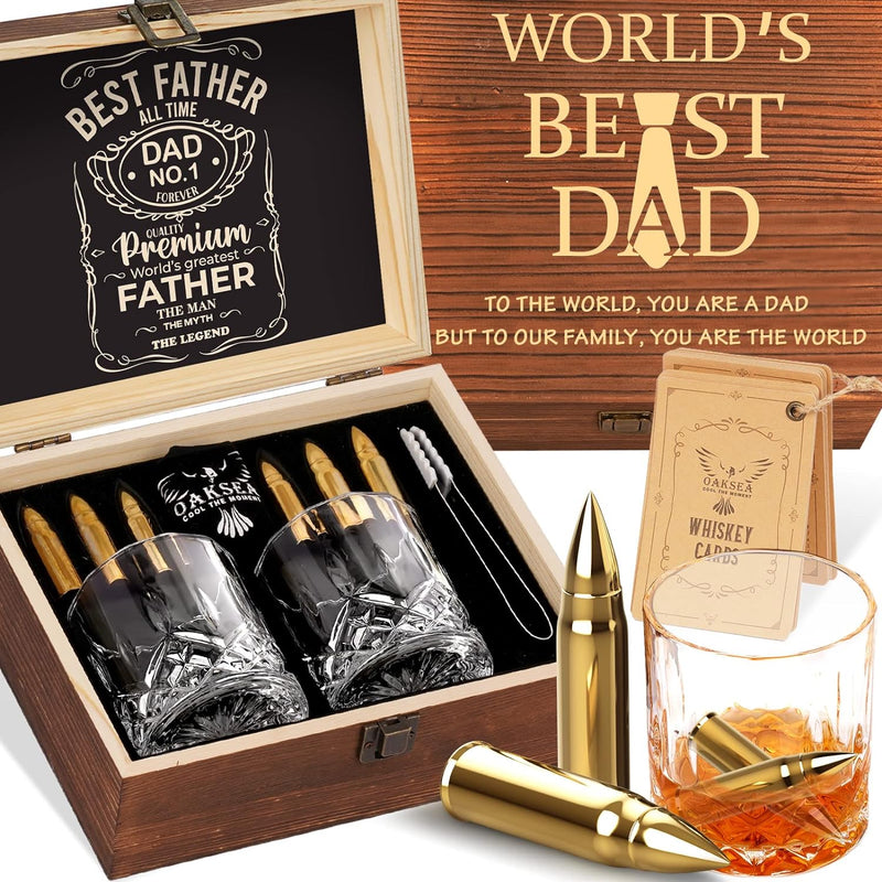 Gifts for Men Dad Husband Christmas, Whiskey Stones, Unique Anniversary Birthday Stocking Stuffers Gift Ideas for Him Boyfriend, Man Cave Stuff Cool Gadgets Retirement Bourbon Presents for Uncle