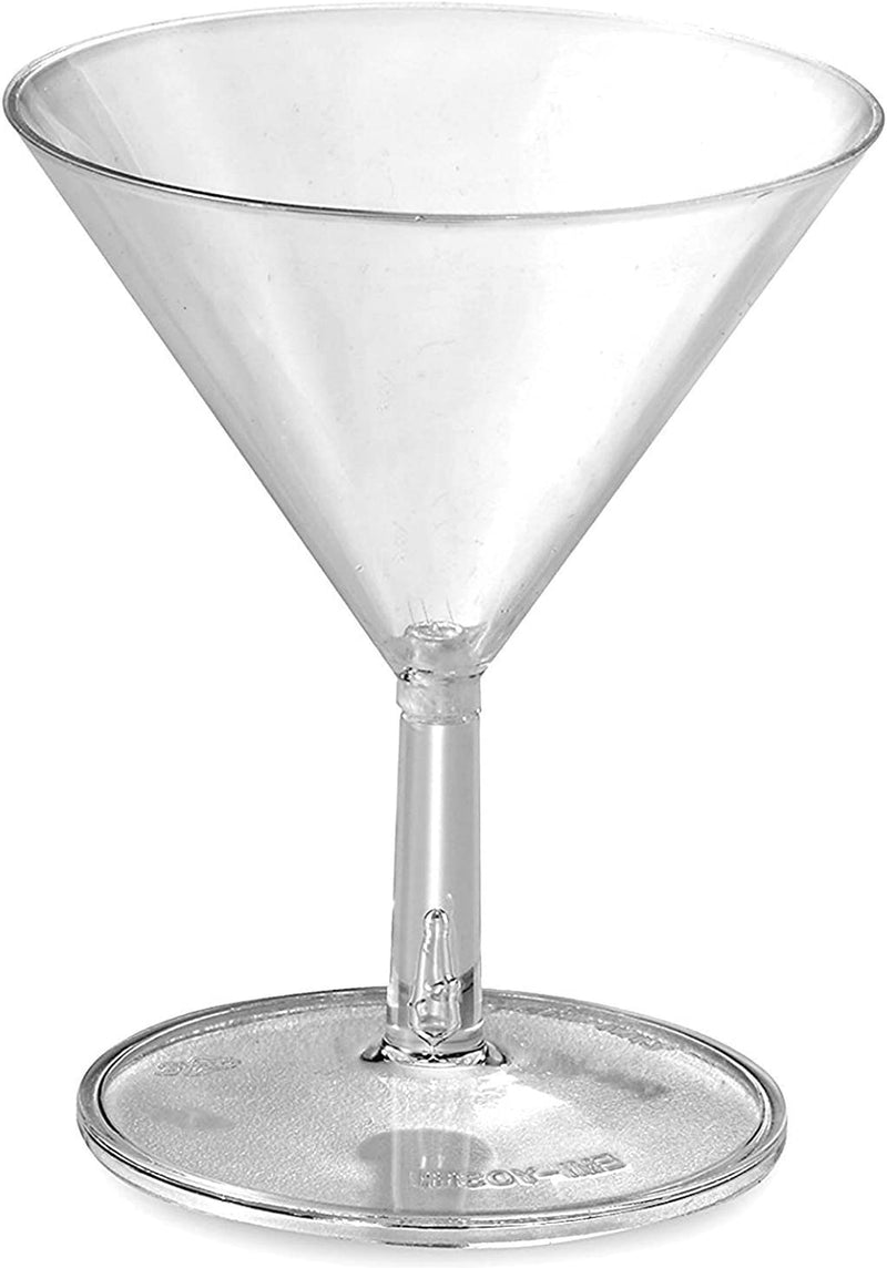 40 Disposable Mini Plastic Martini Glasses Clear Mini Dessert Cups Plastic Cocktail Glasses 2 pc Martini Glass Dessert Glasses Parfait Cups 2 oz Wine Shooter Shot Glasses Candy Bowls Trifle Party Bowl