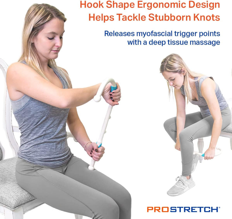 ProStretch Mini Knot Bad Hook Cane Trigger Point Self Massage Tool for Back, Neck, and Pain Relief