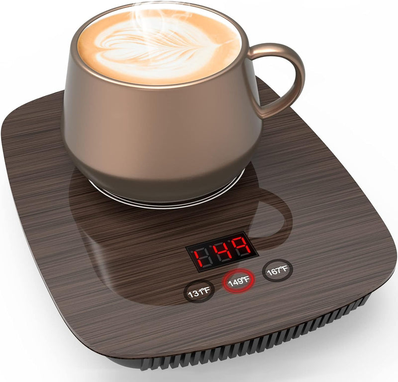 nicelucky Coffee Mug Warmer for Desk with Heating Function 25 Watt Electric Beverage Warmer with Adjustable Temperature 131℉/ 55℃or 167℉/ 75℃ (Without Mug)