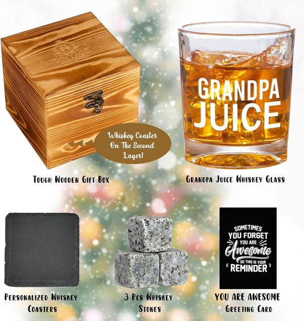 Grandpa Gifts, Grandpa Juice Whiskey Glass, Gifts For Grandpa, Awesome Grandpa Christmas Gifts, Unique Gifts For Grandpa, Best Grandpa Gifts, Great Grandpa Gifts,Funny Grandpa Gifts From Grandchildren