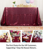 Sequin Tablecloth Rectangle 60''X102'' Burgundy Table Overlay Glitter Table Cloth for Parties Wine Banquet Table Cover Shimmer Cake Table Linen Sparkly Sequin Fabric Tablecloth for Wedding Receptions