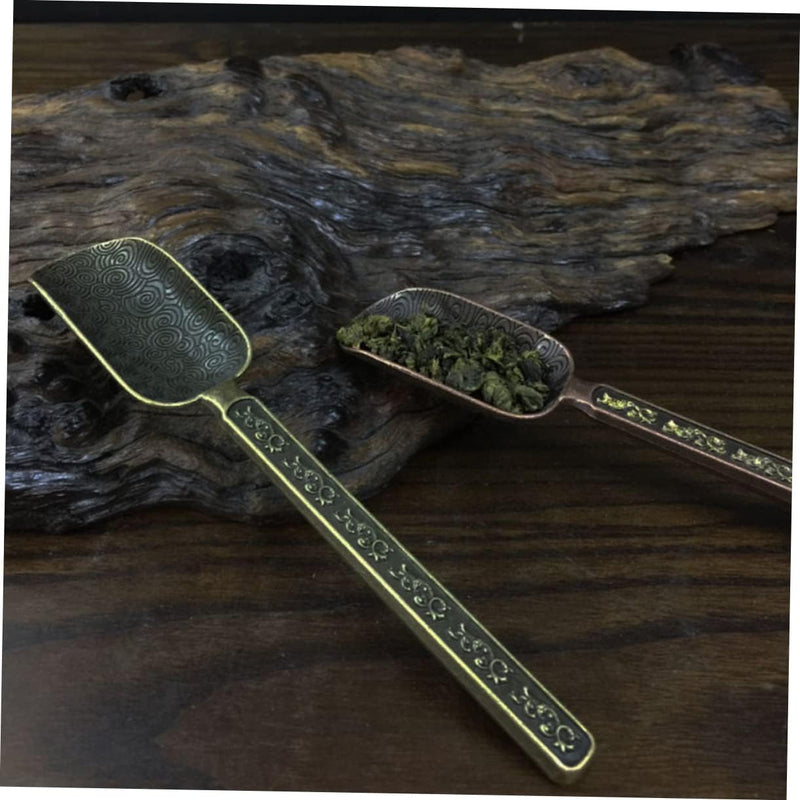 TIDTALEO copper coffee scoop tea scoops coffee bean shovel japanese spoon bath salt spoon Vintage Tea Spoon spoon espresso spoons copper tea measuring spoon coffee beans small teaspoon