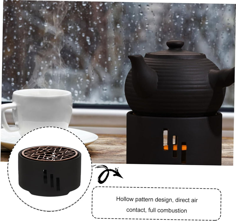 NOLITOY Tea Warmer Teapot Candle Stand Furnace Home Decoration Teapot Warmer Aromatherapy Burner Coffee Warmers Tea Stove Japanese Tea Pots Candle Holder Ceramics Stainless Steel