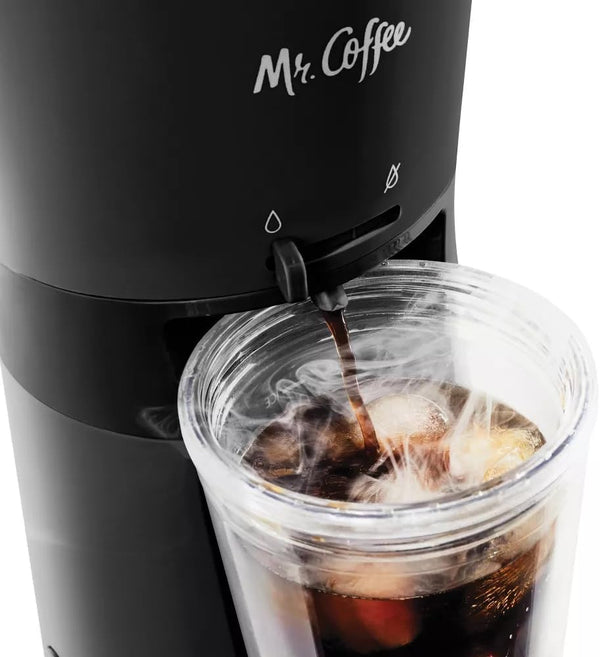 Coffee Tumbler Mr Coffee Iced Coffee Maker with Reusable Tumbler and Coffee Filter Black, 1 Count (Pack of 1)