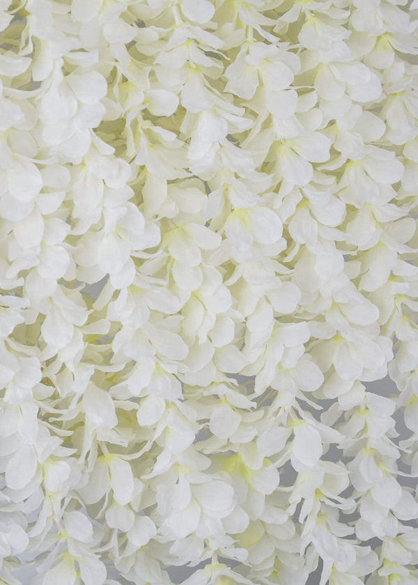 328Ft Silk Wisteria Vine Hanging Flowers Garland - Pack of 10 Off White