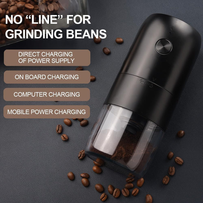 SEEDREAM Portable Electric Burr Coffee Grinder, Small Electric Rechargeable Mini Coffee Grinder with Multiple Grinding Settings