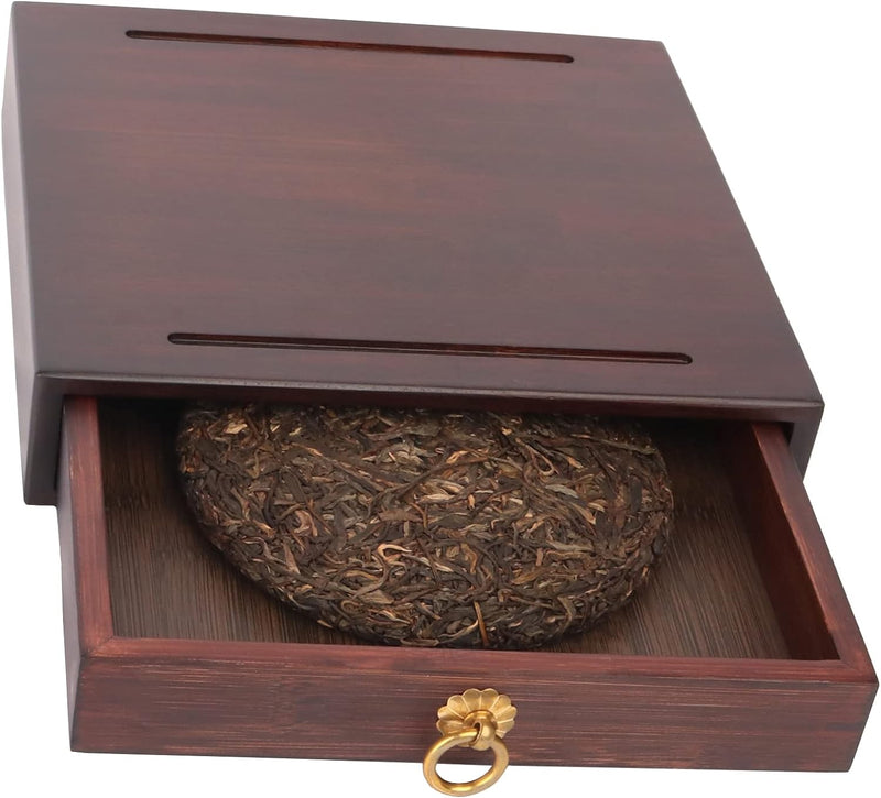 WANLIAN Tea Box Tea Leaf Storage Box Wooden Tea Storage Box Wooden Tea Gift Box Tea Display Box (1 Floor)