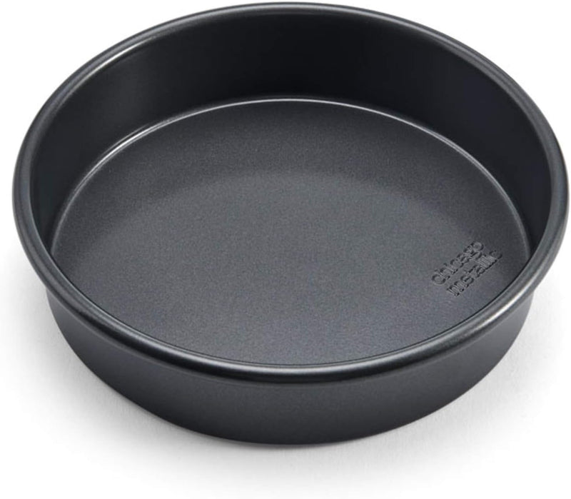 Chicago Metallic 5233128 Professional Non-Stick 3-Piece Round Cake Pan Bakeware Set, Gray