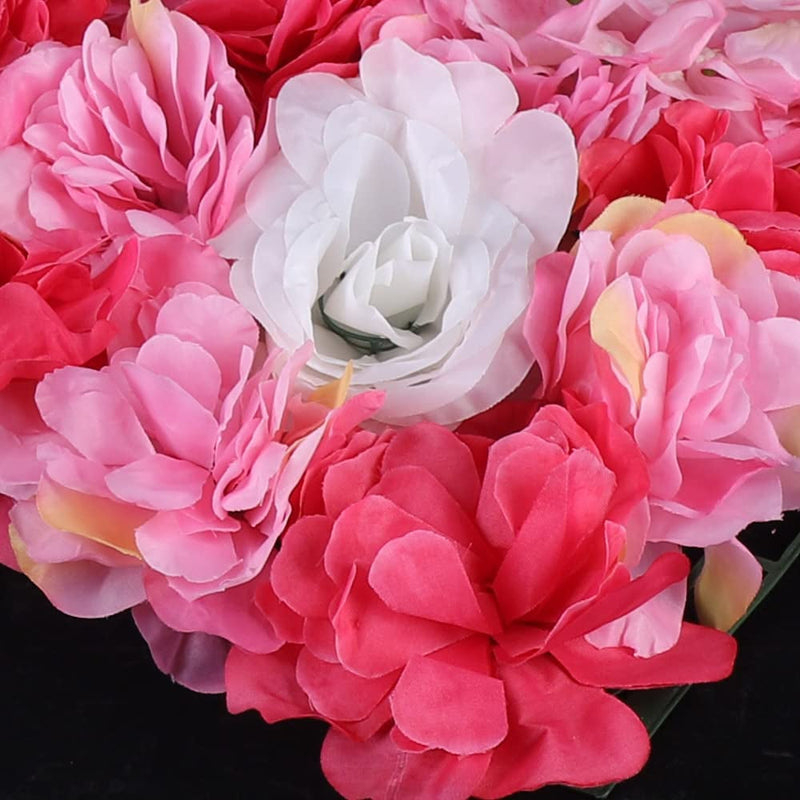 CNCEST 12Pcs Artificial Flower Wall Panel - Romantic Floral Backdrop Wedding Decor Rose