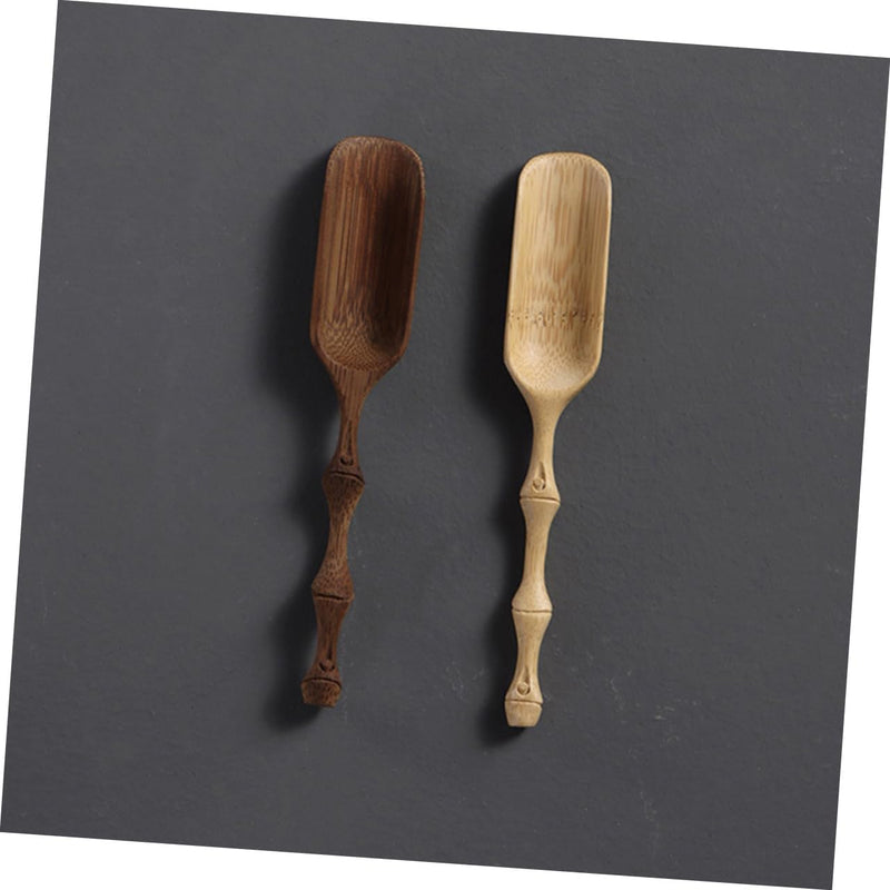 HOMSFOU tea spoon condiment wooden coffee wood coffee measure scoop mini accessories salt spoons mini matcha spoon Teaware Accessories Spoon Bamboo Tea Scoop Bamboo Teaspoons Ice shovel