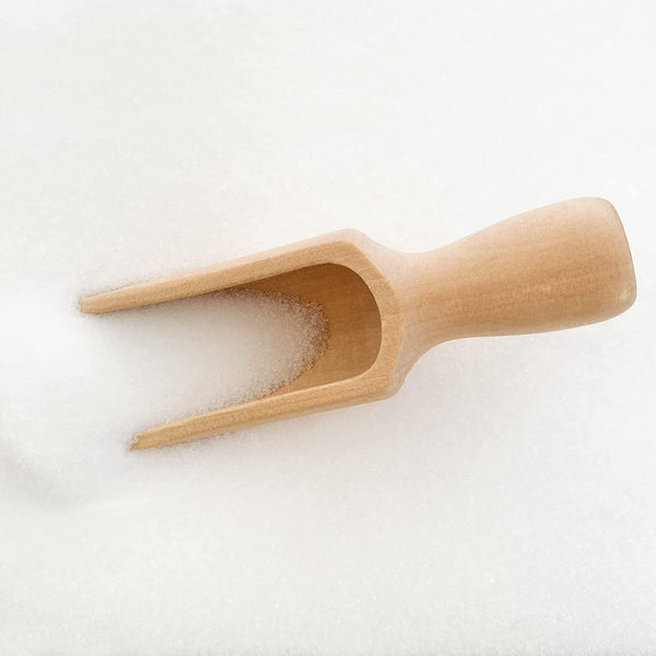 Wooden Scoop(5.5"+3")1Big 1Small bath salt scoop Natural Beech Wood Scoop for Flour, Bath Salt, Sugar, Cereal, Coffee and More - Multipurpose Wooden Spoon