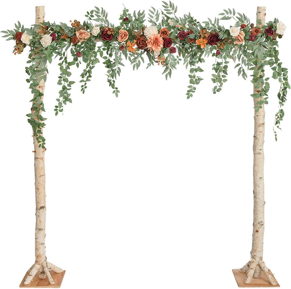 65Ft Floral Garland with Hanging Vines for Wedding Arch and Reception Decor  Terracotta