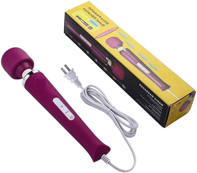 Finever Vibrating Massager Big Tool Back Neck Hand Foot Leg Arm Muscle Massage for Women Muti Speeds (Purple)