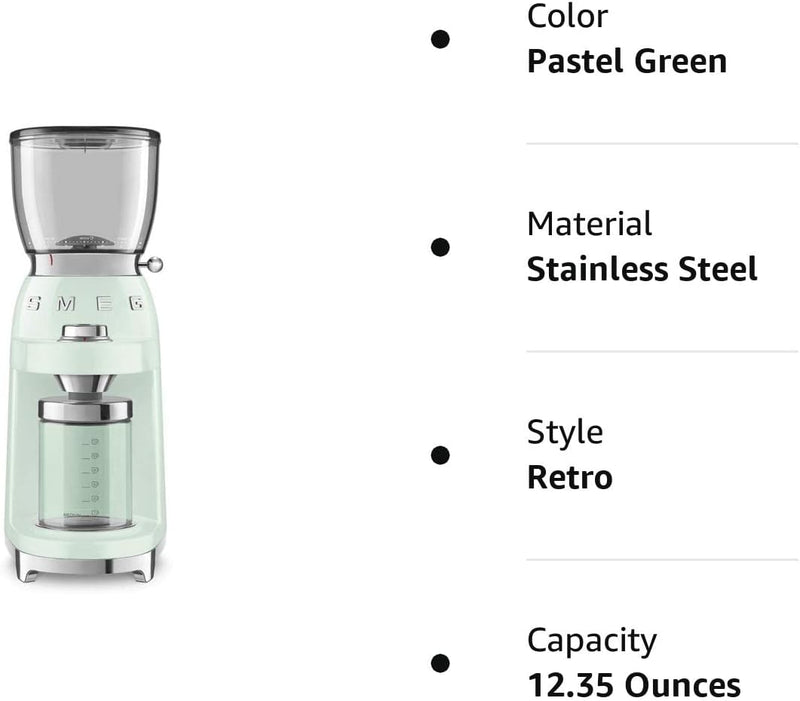 Smeg 50's Retro Pastel Green Coffee Grinder