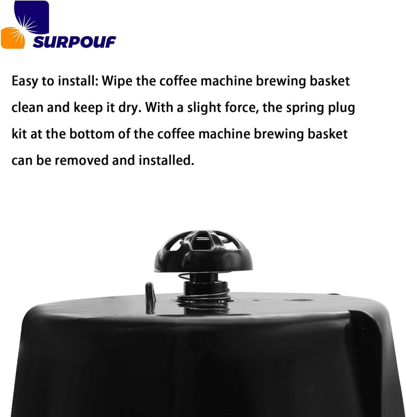 SURPOUF Coffee Replacement Brew Basket Spring Loaded Stopper Kits Fits For Mr. Coffee 112435-000-000 185774-000-000 Hamilton 990117900 990237500 Coffee Machine Accessory