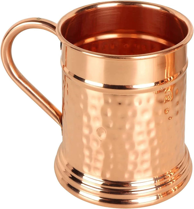 JYPR Large 22 Oz Moscow Mule Copper Mug | Handcrafted 100% Pure Copper Cup | Keeps Drinks Super Cold | Tankard Beer Stein | Best Gift for Copper Mule Enthusiasts