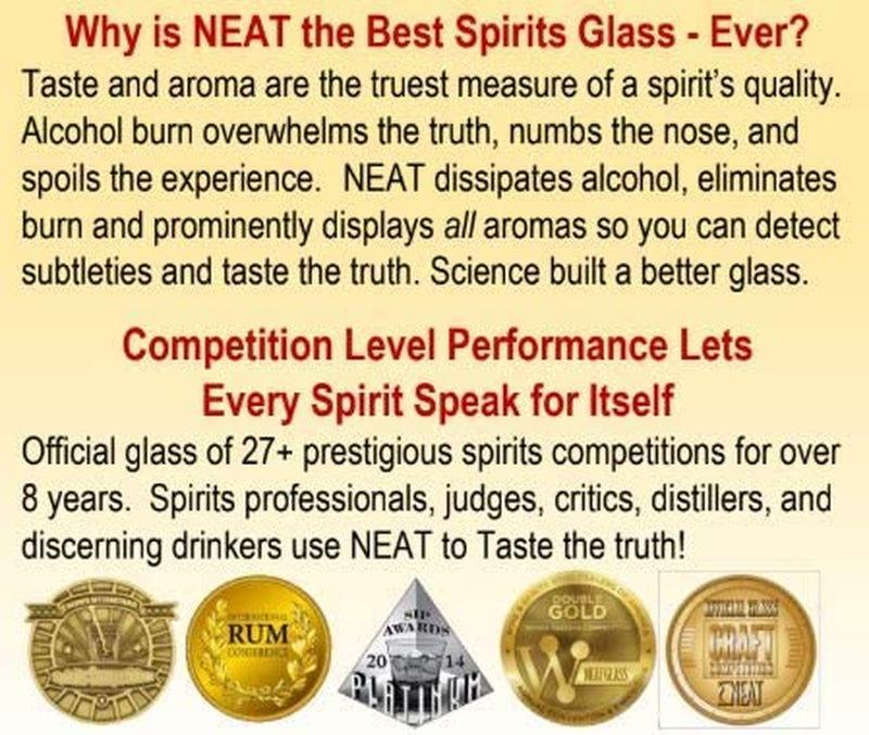 The NEAT Glass Official Competition Judging Glass 2 Pack Clear
