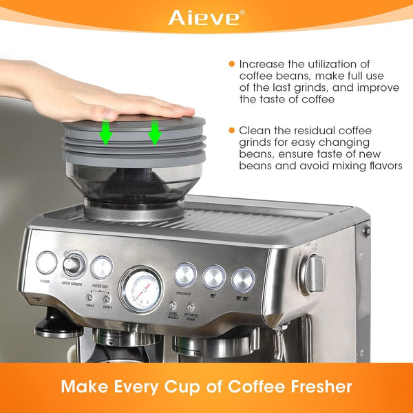 Aieve Single Dose Hopper Bellow & Upper Burr Rubber Seal Compatible with Breville Barista Espresso Machine