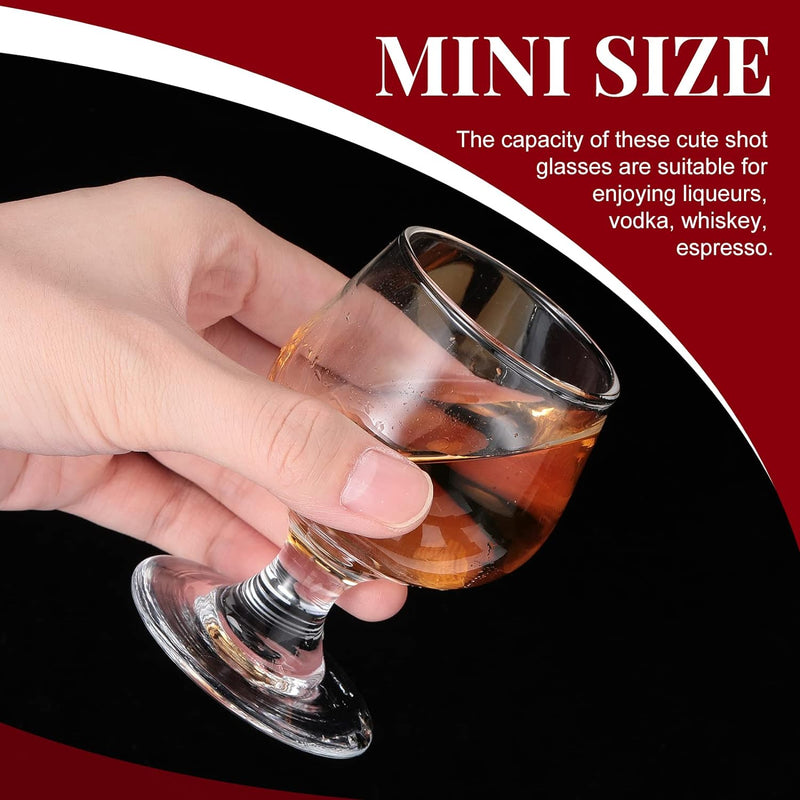 Cute Shot Glasses Mini Glass Snifters Cognac 1.7 oz Glasses Brandy Snifter Mini Wine Glasses Glass Dinnerware Set for Whiskey Juice Vodka Sherry Champagne Brandy Wine Party Supplies (12 Pieces)