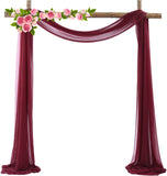 Wedding Arch Draping Fabric Burgundy Backdrop Curtain 1 Panel Tulle Ceiling Drapes for Weddings Bridal Ceremony Party Decor