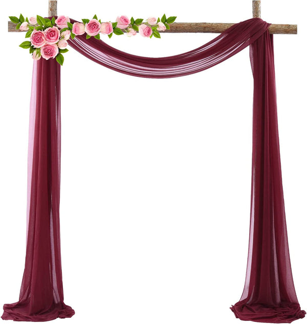 Burgundy Wedding Arch Drape - Fabric Drapery 275 X 19FT for Ceremony Decoration