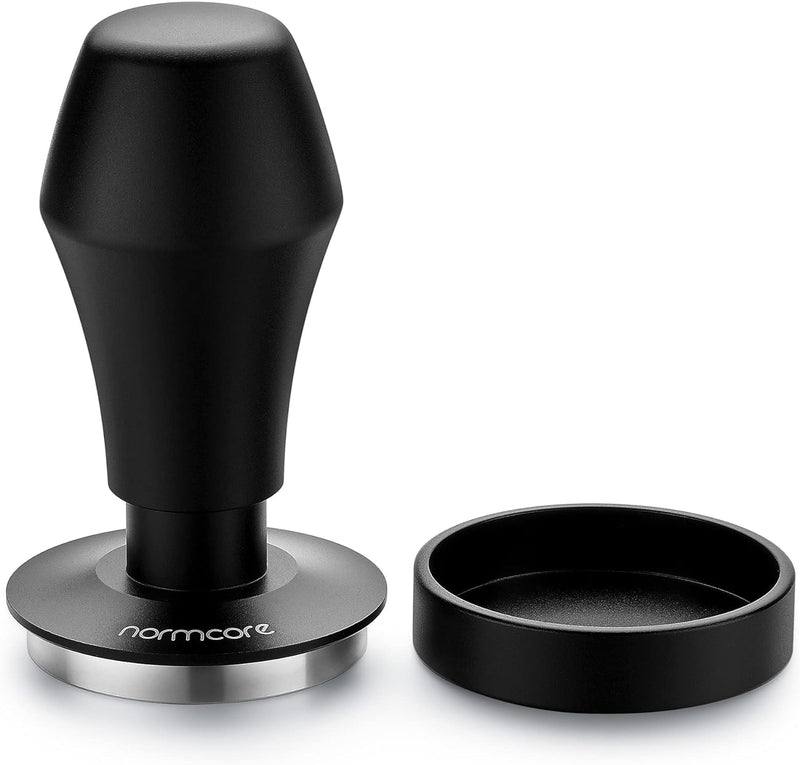 Normcore 53.3mm Spring Loaded Tamper - Espresso Coffee Tamper With Stainless Steel Ripple Base - 15lb / 25lb / 30lbs Replacement Springs - Anodized Aluminum Handle and Stand