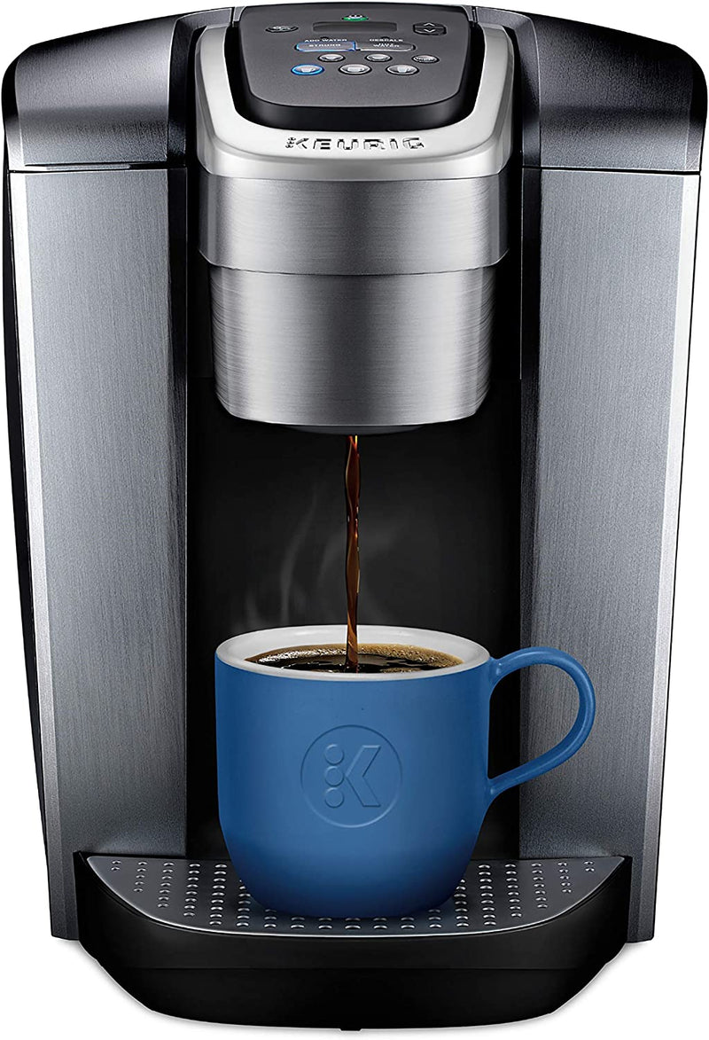 Keurig K-Elite Single-Serve K-Cup Pod Coffee Maker, Brushed Silver & Travel Mug Fits K-Cup Pod Coffee Maker, 1 Count (Pack of 1), Stainless Steel