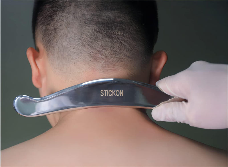 STICKON Stainless Steel Gua Sha Scraping Massage Tool IASTM Tools Great Soft Tissue Mobilization Tool (STICKON-06)