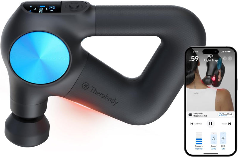 TheraGun Pro Handheld Deep Tissue Massage Gun - Bluetooth Enabled Percussion Massage Gun & Personal Massager for Pain Relief & Circulation in Neck, Back, Leg, Shoulder and Body (Black - 5th Gen)