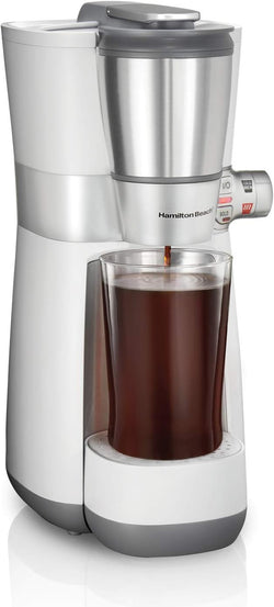 Hamilton Beach Convenient Craft Rapid Cold Brew & Hot Coffee Maker, Single Serve Ground Coffee Brewer, 16 oz. capacity, Black, 42501