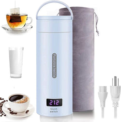 Travel Electric Kettle Small Portable Electric Kettle, 380ML Mini Tea Kettle with 4 Variable Presets, 304 Stainless Steel Travel Water Boiler, Auto Shut-Off & Boil Dry Protection, BPA Free(White)