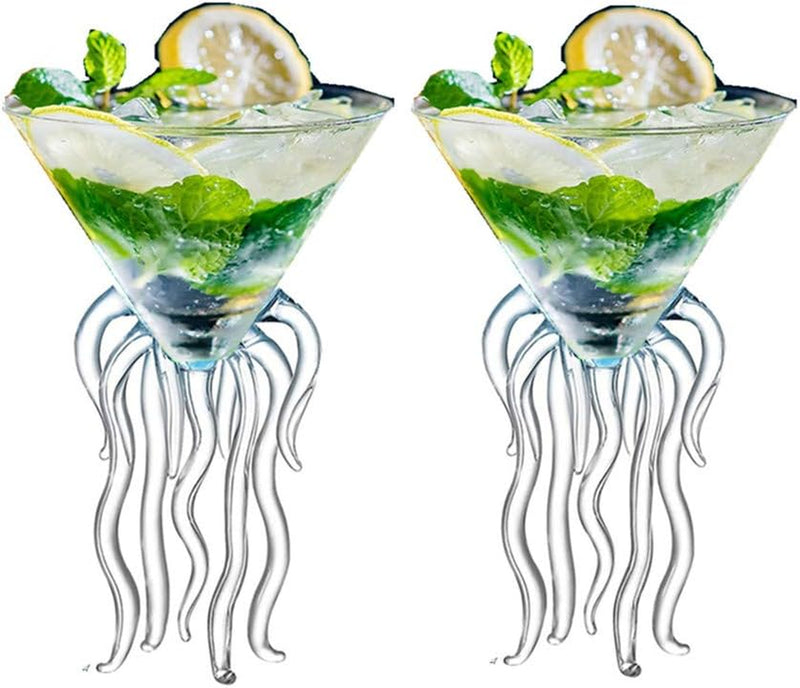 Octopus Cocktail Glass Creative Drinkware Bar Goblet Tools Snifters (Huge 2 Transparent)