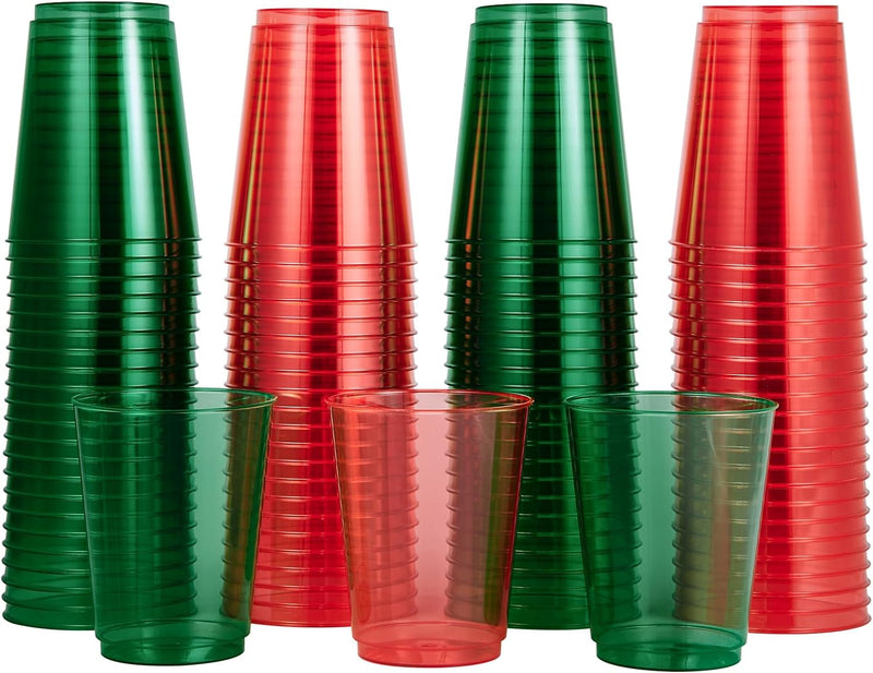 5 oz 100 Pack Small Clear Disposable Cups, Clear Plastic Cups, Disposable Plastic Shot Glasses for Parties, Plastic Cocktail Glasses, Wedding Tumblers, Perfect for Halloween Thanksgiving Christmas