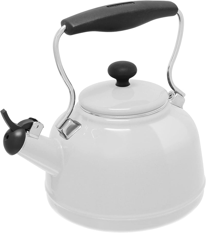 Chantal Tea Kettle, 1.7 QT, Vintage Series, Premium Enamel on Carbon Steel, Whistling, Even Heating & Quick Boil (Chili Red)