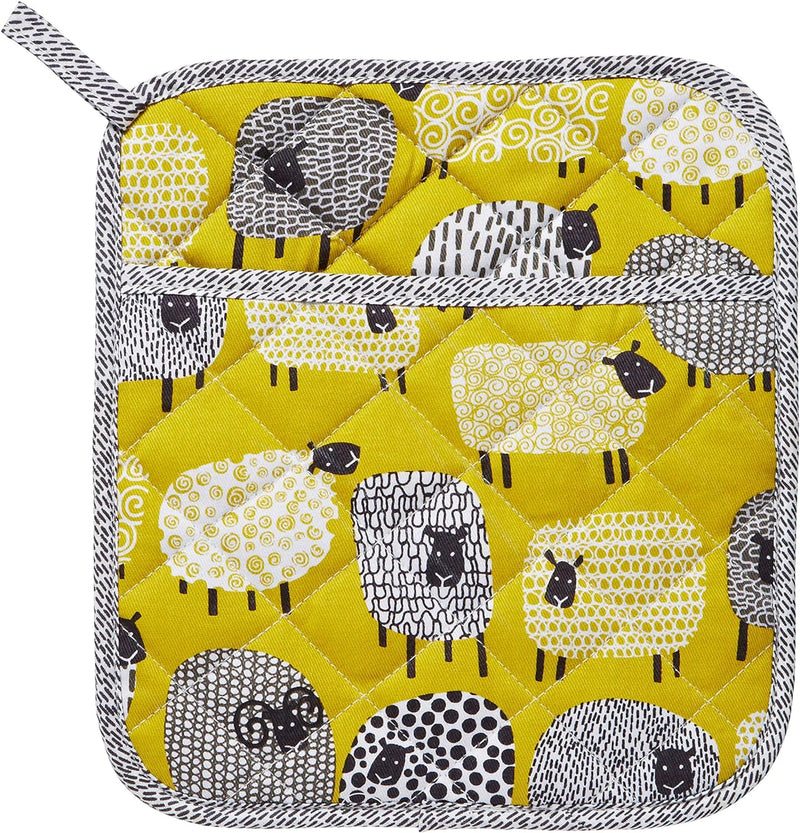 Ulster Weavers Tea Cosy - Vibrant Kitchen Accessory, 100% Cotton, Warming & Insulating, Machine Washable - Perfect for a Traditional English High Tea Experience, Dotty Sheep, Yellow