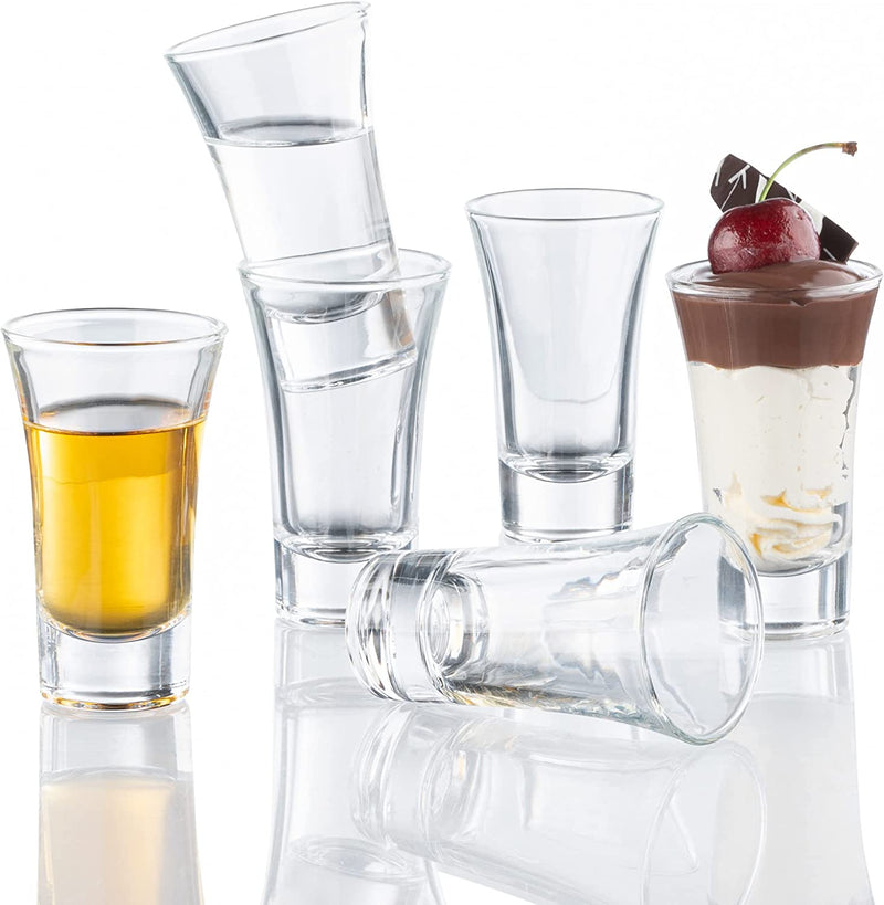 M&N HOME 6-Pack Heavy Base Shot Glass Set, 2-Ounce Shot Glasses