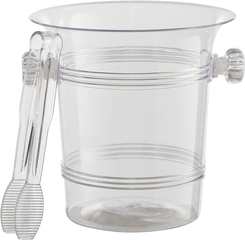 Clear Ice Bucket with Tong