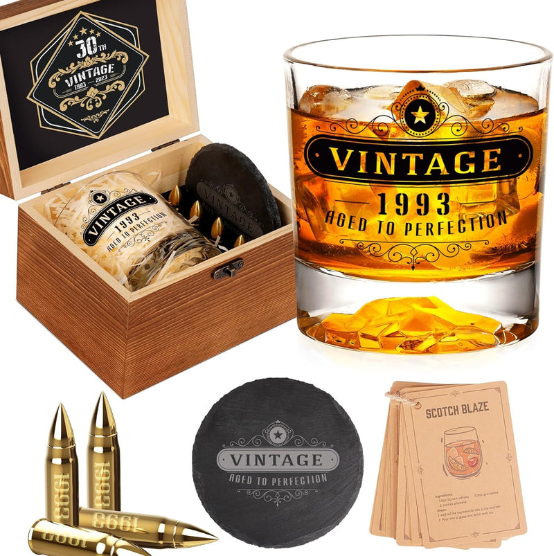 Gifts for Men Dad Husband Christmas, Whiskey Stones, Unique Anniversary Birthday Stocking Stuffers Gift Ideas for Him Boyfriend, Man Cave Stuff Cool Gadgets Retirement Bourbon Presents for Uncle