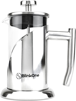 BlinkOne French Press: Single, Double and Up-to Three Serve Cup Espresso Coffee Maker (12 Oz)