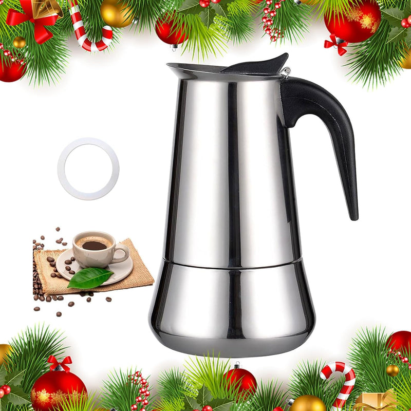 DITOSH 12 Cup 600ML 20oz Stovetop Espresso Maker Stainless Steel Moka Pot Espresso Maker Percolator Italian Coffee Maker Capable Moka Coffee Machine Cafe Percolator Maker for Home & Camping