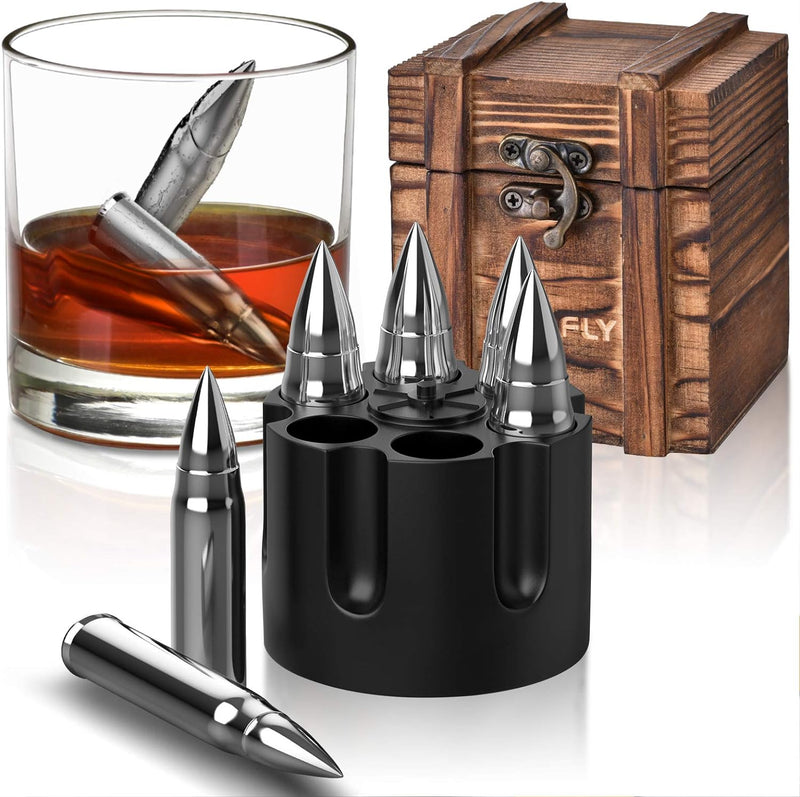 Gifts for Men Dad Husband Christmas, Whiskey Stones, Unique Anniversary Birthday Stocking Stuffers Gift Ideas for Him Boyfriend, Man Cave Stuff Cool Gadgets Retirement Bourbon Presents for Uncle