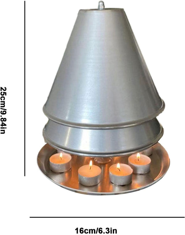 Tea Light Candle Heater Iron,Teapot Warmer | Double-Walled Tea Light Heater, Tea Light Candle Heater - Terracotta Candle Heater for Home Bedroom Garden Decor- Table Fireplace Oven Alternative