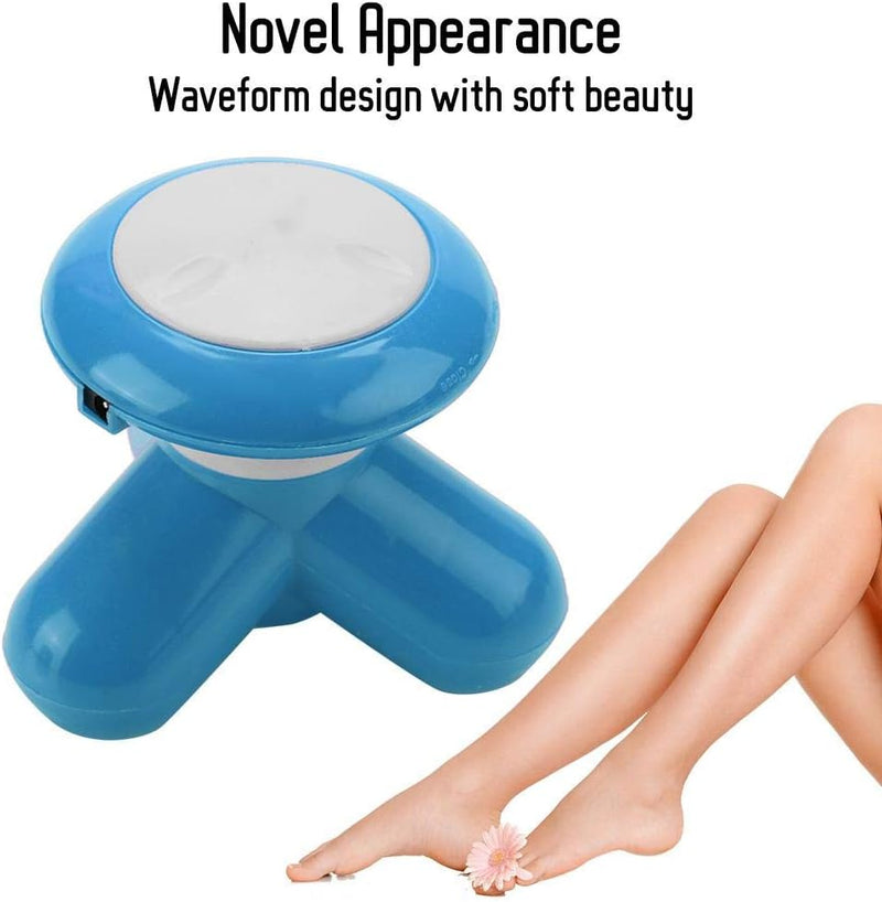 Mini Massager Electric Handheld Vibrating Percussion Massage Body for Neck,Shoulder,Hand,Leg and Foot Rechargeable for Slimming and Relaxing(Blue)