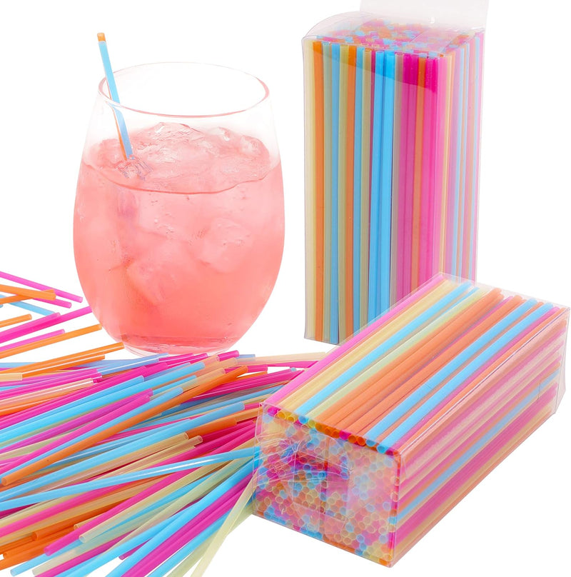 Mr. Kitchen's Bulk Colorful Neon Drink Stirrers, Coffee Stirrers (500-Pack); Each Drink Stirrer Is 5.25"; (500) Coffee Stir Straws, Stirring Straws, Cocktail Straws