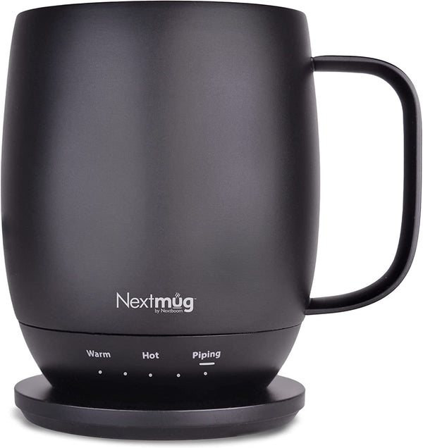 Nextmug - Temperature-Controlled, Self-Heating Coffee Mug (Black - 14 oz.)