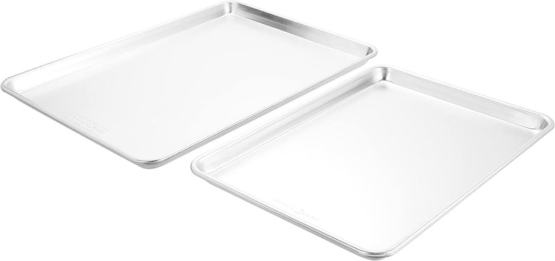 Nordic Ware Natural Aluminum Commercial Baker's Half Sheet, 2-Pack, Silver