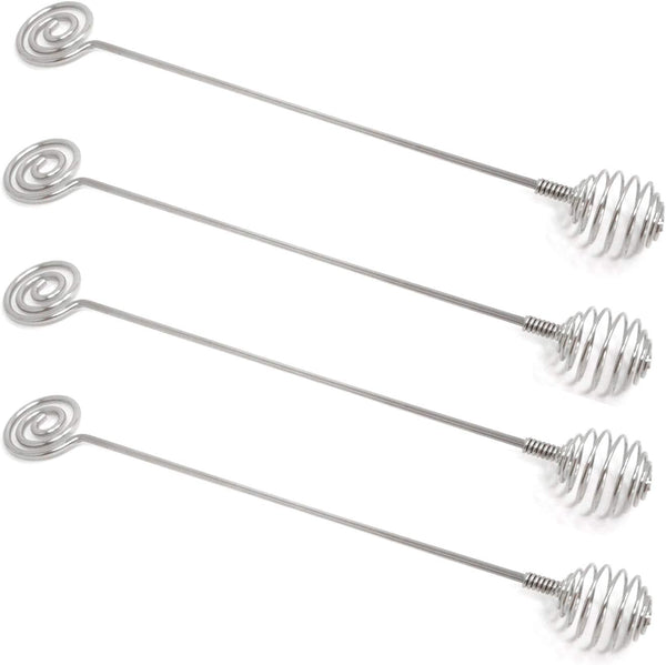 Honbay 4PCS Stainless Steel Honey Dipper Sticks Honey Spoon Dippers Stir Sticks Mixing Spoon for Honey Melted Chocolate Albumen