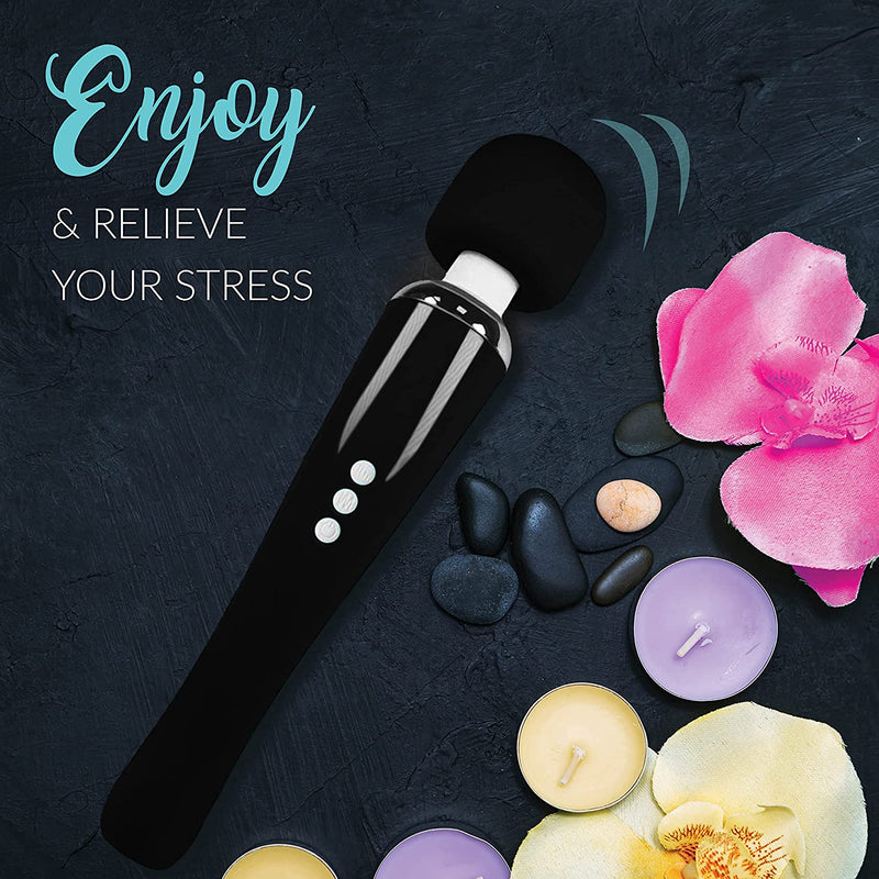 Therapeutic Personal Massager - Handheld Cordless and Powerful Wand - 8 Speeds 20 Vibrating Patterns - USB Rechargeable - Magic Recovery Effect for Women and Men, Body, Neck, Back & Shoulders