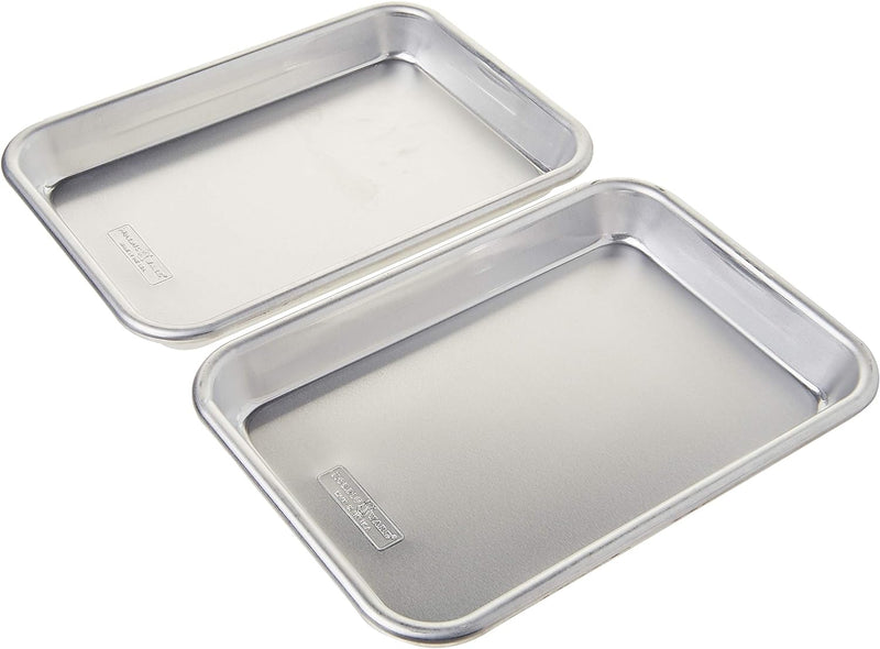 Nordic Ware Natural Aluminum Commercial Baker's Half Sheet, 2-Pack, Silver